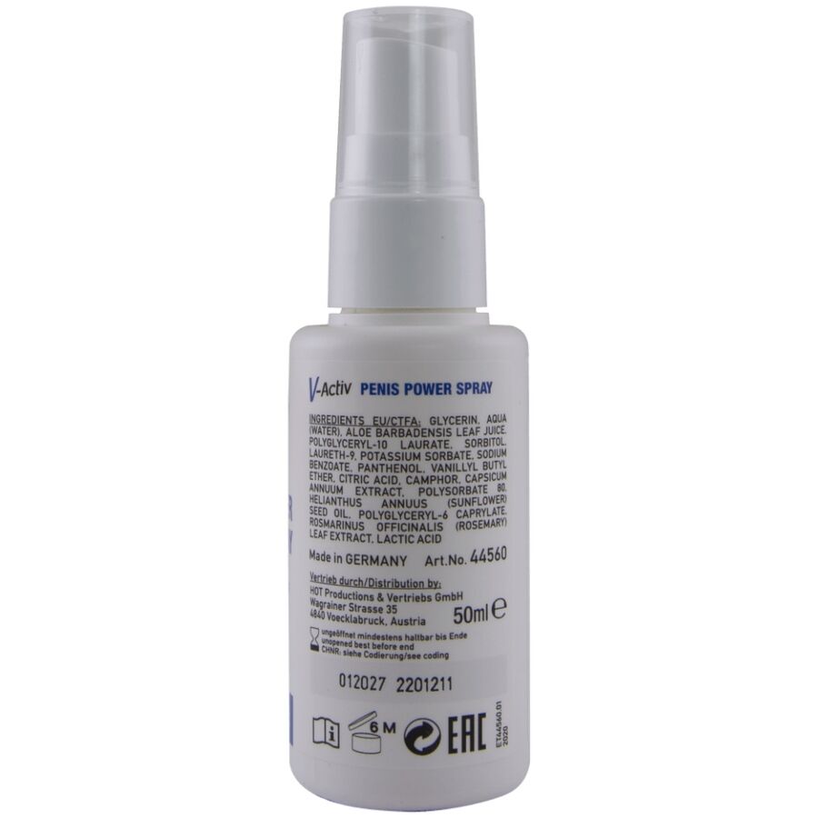 HOT - V-ACTIV PENIS POWER SPRAY PER UOMO 50 ML - HOT | Lingerie Harness Boutique