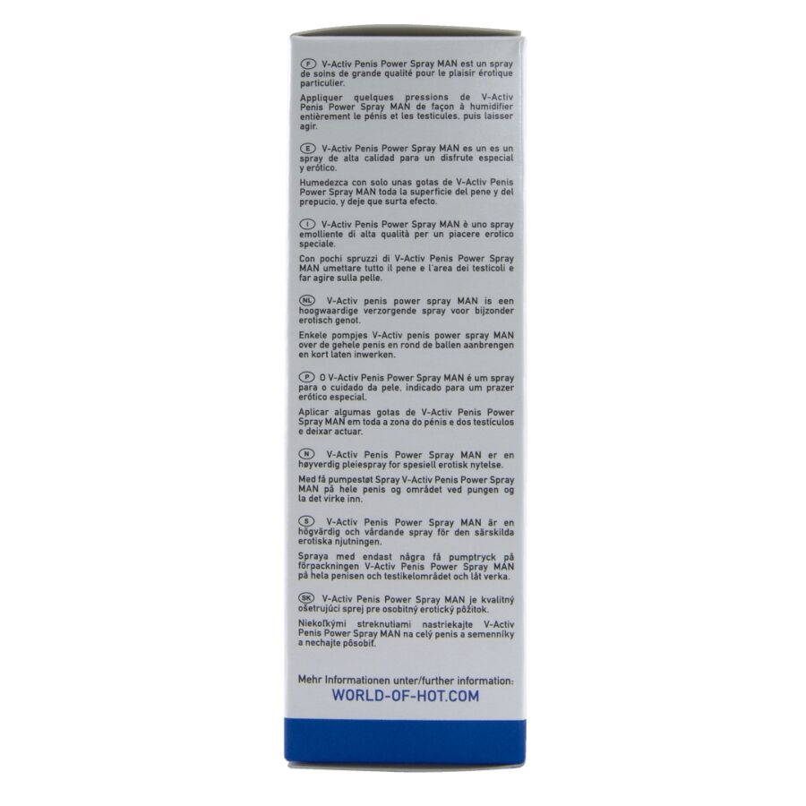 HOT - V-ACTIV PENIS POWER SPRAY PER UOMO 50 ML - HOT | Lingerie Harness Boutique