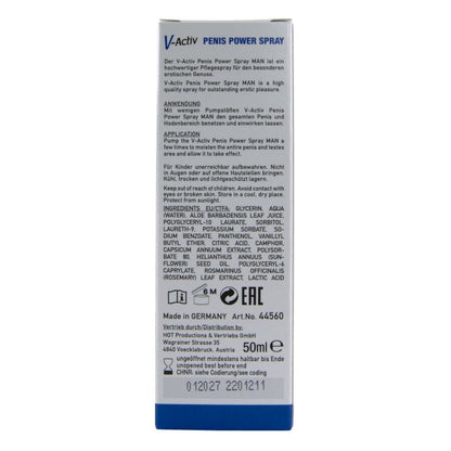 HOT - V-ACTIV PENIS POWER SPRAY PER UOMO 50 ML - HOT | Lingerie Harness Boutique