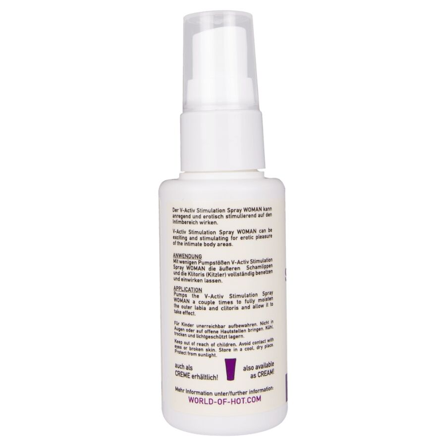 HOT - V-ACTIV SPRAY STIMOLANTE DONNA 50 ML - HOT | Lingerie Harness Boutique