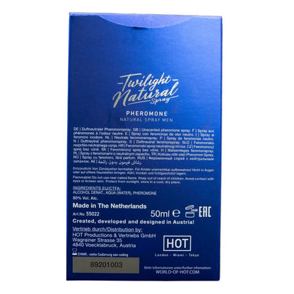 HOT - TWILIGHT PHEROMONE SPRAY NATURALE UOMO 50 ML - HOT | Lingerie Harness Boutique