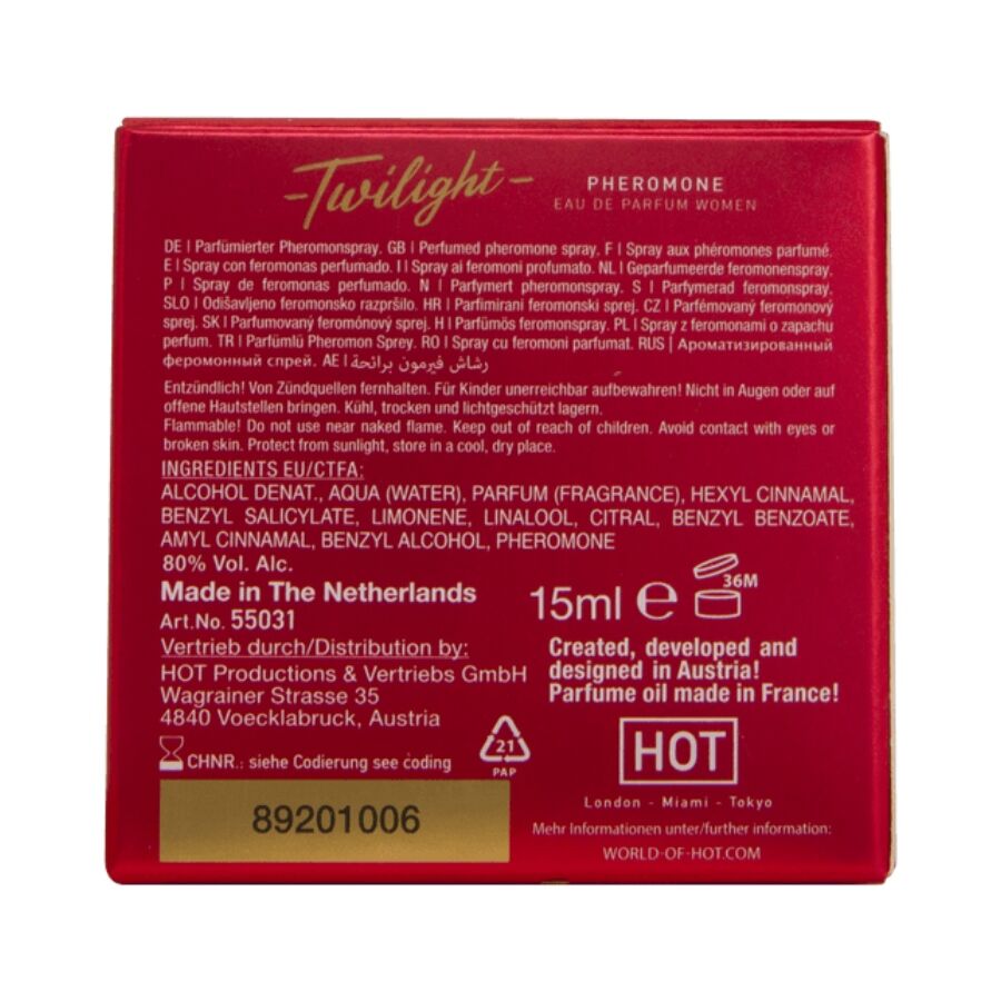 HOT - TWILIGHT PHEROMONE PARFUM DONNA 15 ML - HOT | Lingerie Harness Boutique
