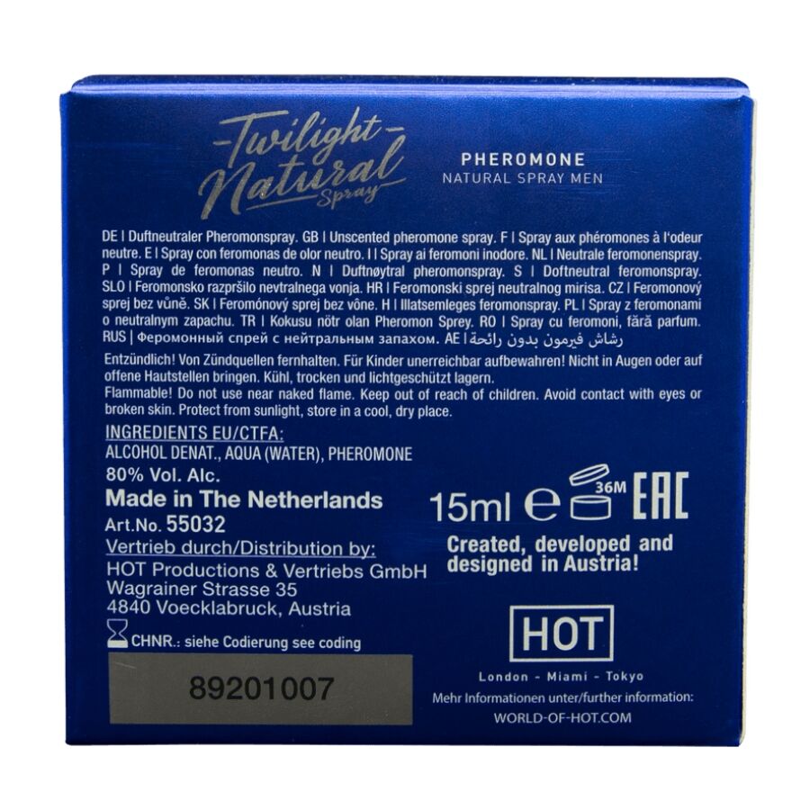 HOT - TWILIGHT PHEROMONE NATURAL MEN 15 ML - HOT | Lingerie Harness Boutique