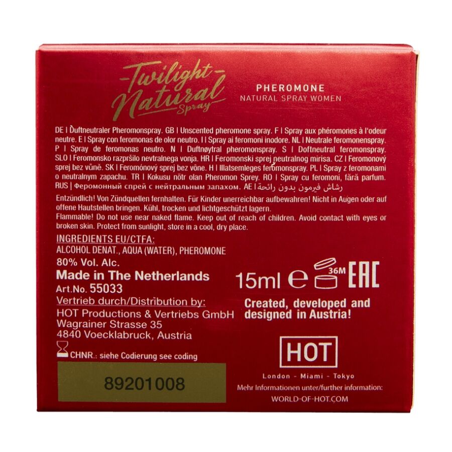 HOT - TWILIGHT PHEROMONE NATURALE DONNA 15 ML - HOT | Lingerie Harness Boutique