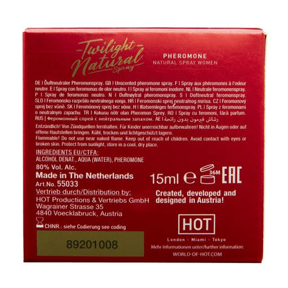 HOT - TWILIGHT PHEROMONE NATURALE DONNA 15 ML - HOT | Lingerie Harness Boutique