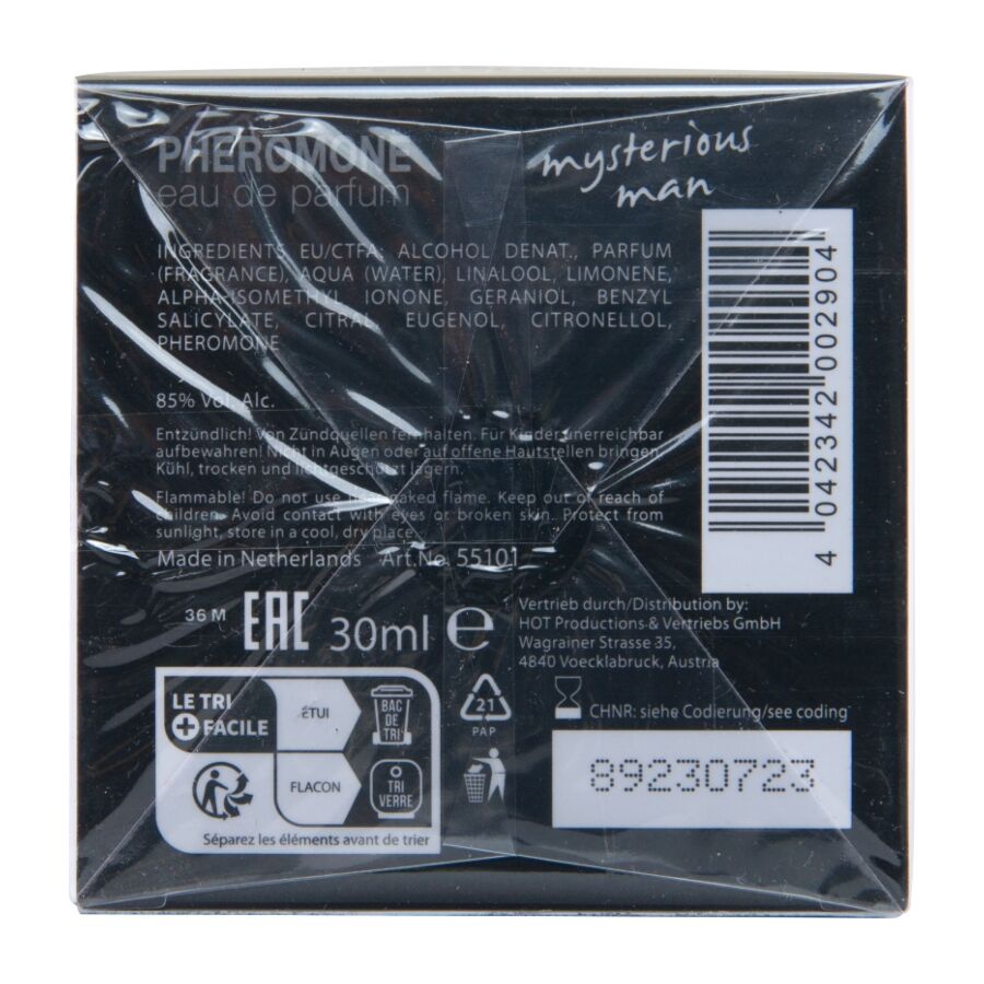 HOT - PROFUMO AI FEROMONI LONDRA UOMO MISTERIOSO 30 ML - HOT | Lingerie Harness Boutique