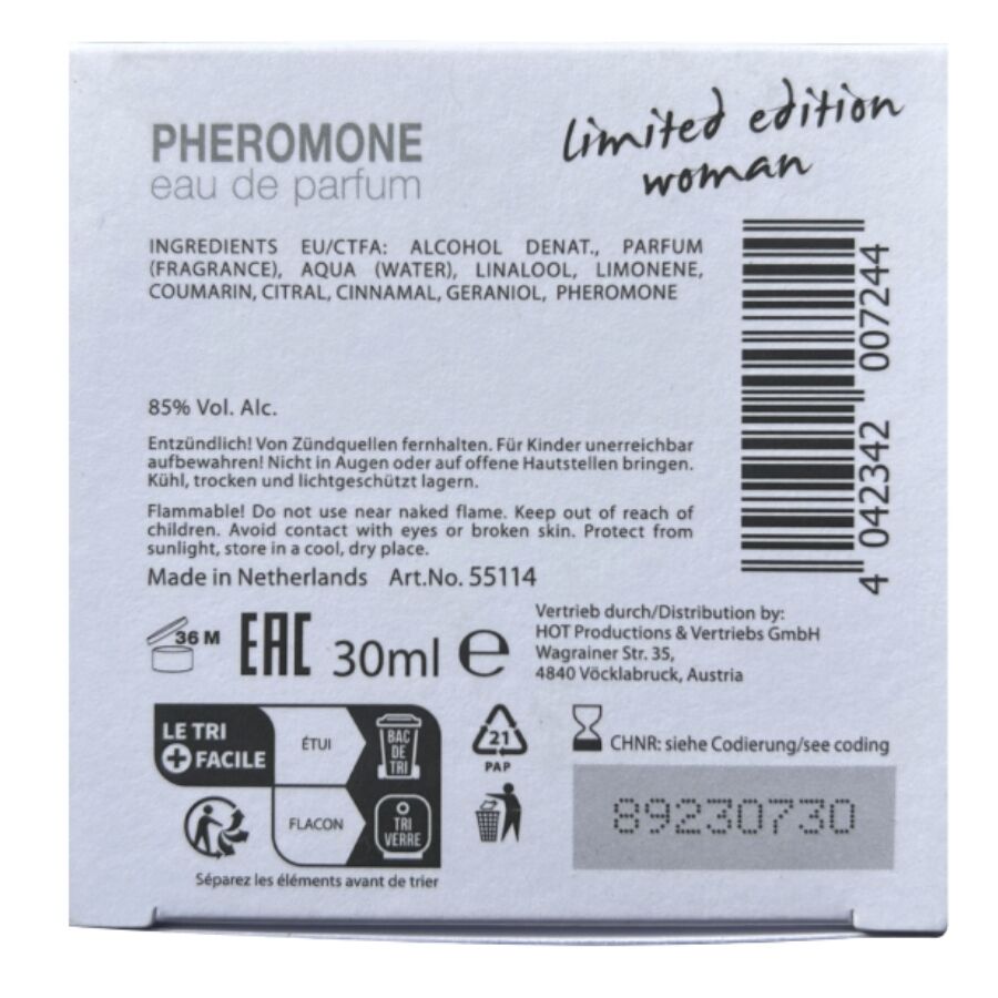 HOT - PROFUMO AI FEROMONI DUBAI EDIZIONE LIMITATA DONNA 30 ML - HOT | Lingerie Harness Boutique