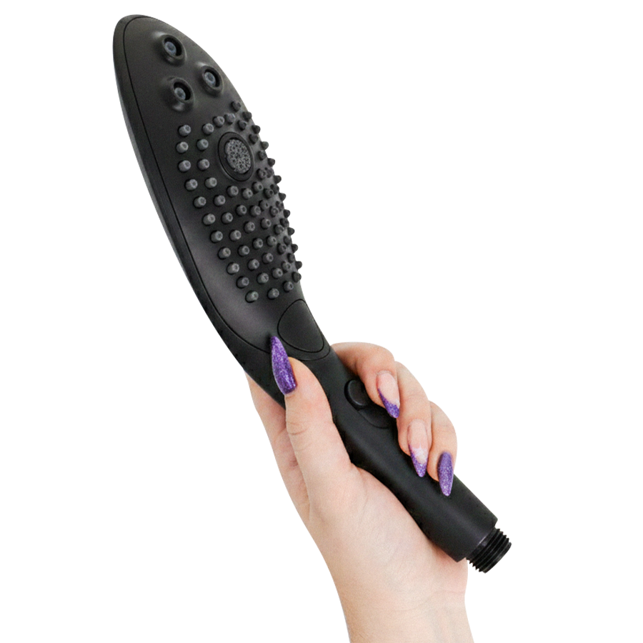 WOMANIZER - SOFFIONE DOCCIA STIMOLANTE CLITORIDEO WAVE NERO - WOMANIZER | Lingerie Harness Boutique