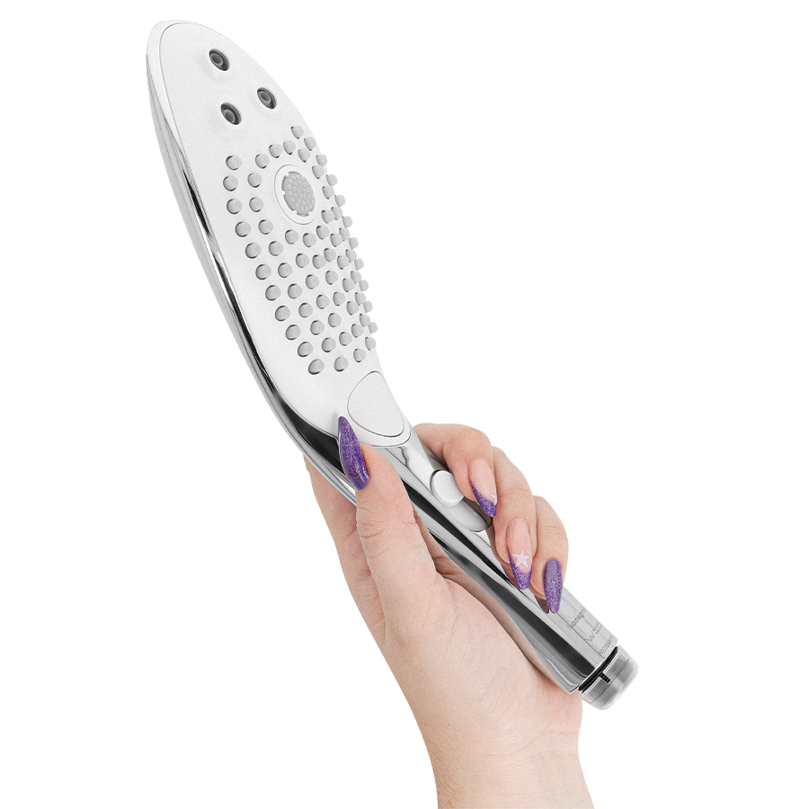 WOMANIZER - SOFFIONE DOCCIA STIMOLANTE CLITORIDEO WAVE CROMATO - WOMANIZER | Lingerie Harness Boutique