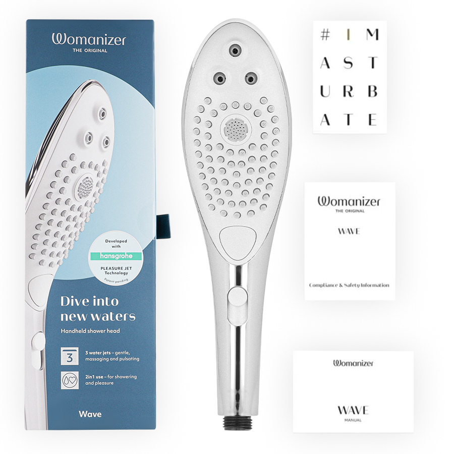 WOMANIZER - SOFFIONE DOCCIA STIMOLANTE CLITORIDEO WAVE CROMATO - WOMANIZER | Lingerie Harness Boutique
