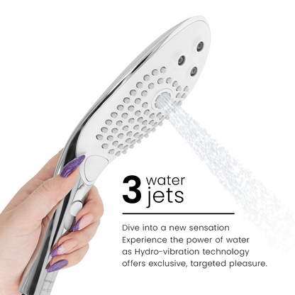 WOMANIZER - SOFFIONE DOCCIA STIMOLANTE CLITORIDEO WAVE CROMATO - WOMANIZER | Lingerie Harness Boutique
