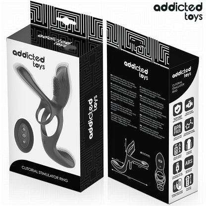 ADDICTED TOYS - DOPPIO ANELLO PER PENE CON STIMOLATORE CLITORIDEO - ADDICTED TOYS | Lingerie Harness Boutique