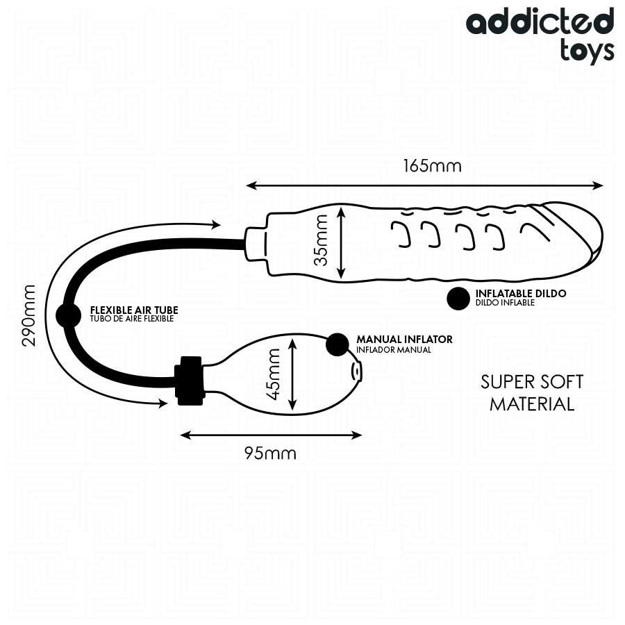 ADDICTED TOYS - DILDO GONFIABILE MODELLO 3 - ADDICTED TOYS | Lingerie Harness Boutique