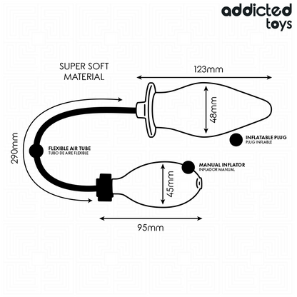 ADDICTED TOYS - PLUG ANALE GONFIABILE MODELLO 2 - ADDICTED TOYS | Lingerie Harness Boutique
