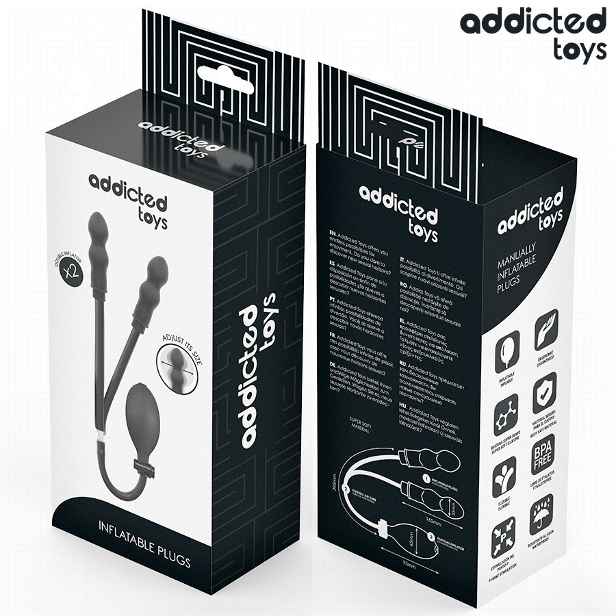 ADDICTED TOYS - DOPPIO TAPPO ANALE GONFIABILE MODELLO 1 - ADDICTED TOYS | Lingerie Harness Boutique