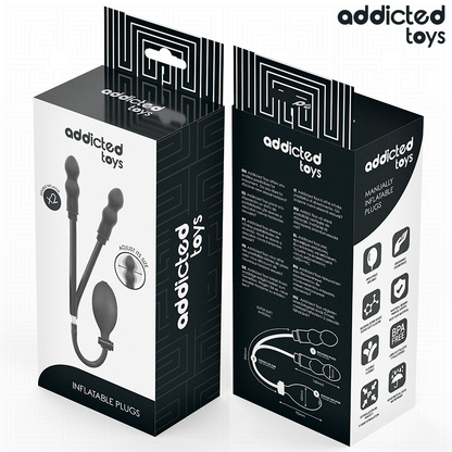 ADDICTED TOYS - DOPPIO TAPPO ANALE GONFIABILE MODELLO 1 - ADDICTED TOYS | Lingerie Harness Boutique