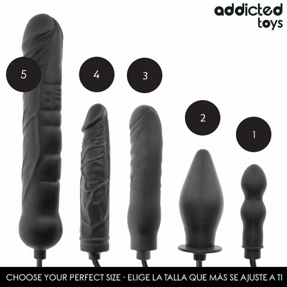 ADDICTED TOYS - DOPPIO TAPPO ANALE GONFIABILE MODELLO 1 - ADDICTED TOYS | Lingerie Harness Boutique