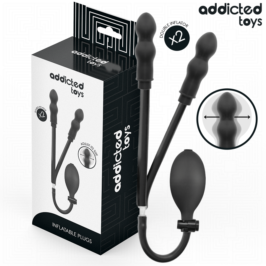 ADDICTED TOYS - DOPPIO TAPPO ANALE GONFIABILE MODELLO 1 - ADDICTED TOYS | Lingerie Harness Boutique