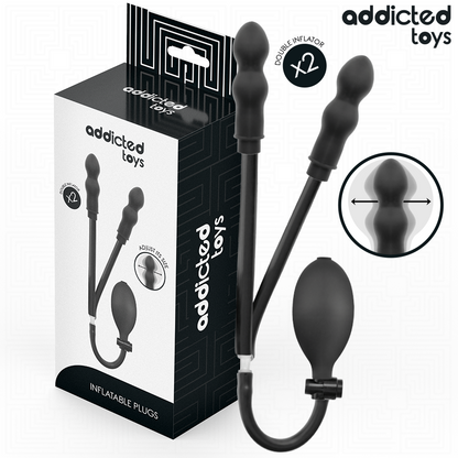 ADDICTED TOYS - DOPPIO TAPPO ANALE GONFIABILE MODELLO 1 - ADDICTED TOYS | Lingerie Harness Boutique