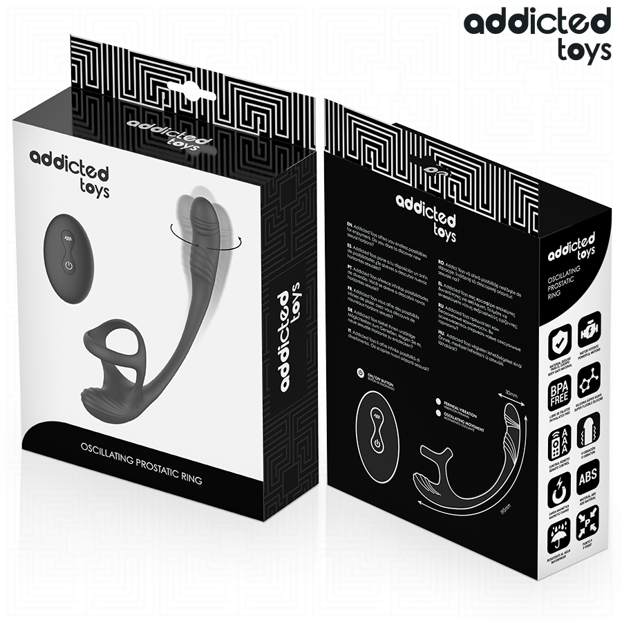 ADDICTED TOYS - PLUG ANALE CON VIBRAZIONE E OSCILLAZIONE A 360º E STIMOLATORE DEI TESTICOLI - ADDICTED TOYS | Lingerie Harness Boutique