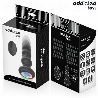 ADDICTED TOYS - TAPPO ANALE ROTANTE E VIBRANTE, LUCE LED, TELECOMANDO - ADDICTED TOYS | Lingerie Harness Boutique