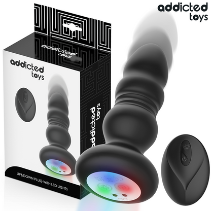 ADDICTED TOYS - TAPPO ANALE ROTANTE E VIBRANTE, LUCE LED, TELECOMANDO - ADDICTED TOYS | Lingerie Harness Boutique