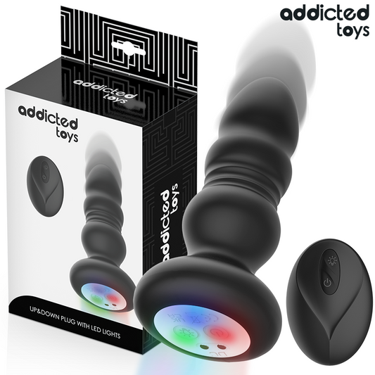 ADDICTED TOYS - TAPPO ANALE ROTANTE E VIBRANTE, LUCE LED, TELECOMANDO - ADDICTED TOYS | Lingerie Harness Boutique