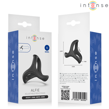 INTENSE - ALFIE ANELLO PER PENE TRIPLO REGOLABILE MODELLO 6 - INTENSE FOR HIM | Lingerie Harness Boutique