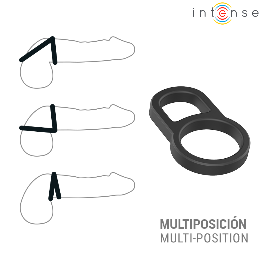 INTENSE - CONLETH ANELLO PER PENE DOPPIO REGOLABILE MODELLO 3 - INTENSE FOR HIM | Lingerie Harness Boutique
