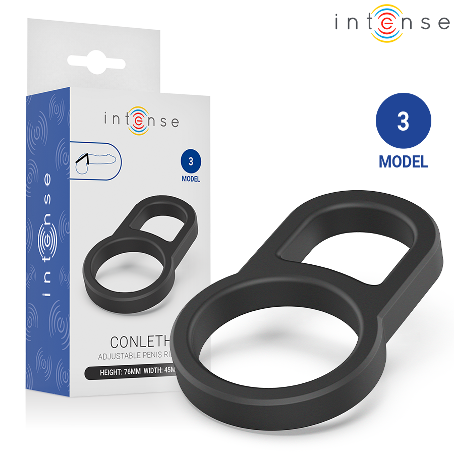 INTENSE - CONLETH ANELLO PER PENE DOPPIO REGOLABILE MODELLO 3 - INTENSE FOR HIM | Lingerie Harness Boutique