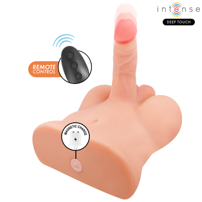 INTENSE DEEP TOUCH - DAMIEN TORSO CON DILDO REALISTICO CON TELECOMANDO A SPINTA E VIBRAZIONE 3,5 KG - INTENSE BODIES & MASTURBATORS | Lingerie Harness Boutique