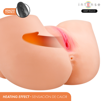 INTENSE DEEP TOUCH - MASTURBATORE VAGINALE GINGER CON EFFETTI DI ASPIRAZIONE, CALORE, VIBRAZIONE E VOCALE CON TELECOMANDO 5,3 KG - INTENSE BODIES & MASTURBATORS | Lingerie Harness Boutique
