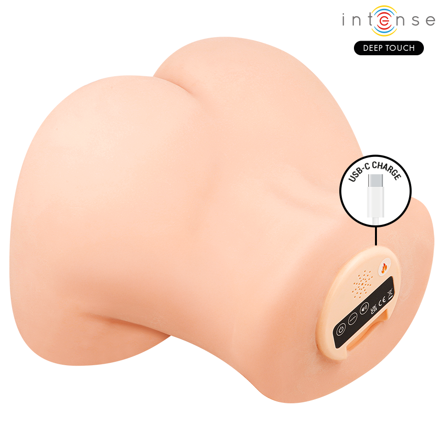 INTENSE DEEP TOUCH - MASTURBATORE VAGINALE GINGER CON EFFETTI DI ASPIRAZIONE, CALORE, VIBRAZIONE E VOCALE CON TELECOMANDO 5,3 KG - INTENSE BODIES & MASTURBATORS | Lingerie Harness Boutique