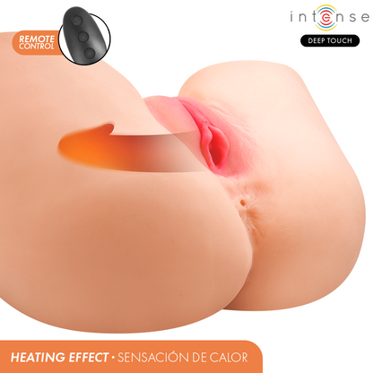 INTENSE DEEP TOUCH - JULIA MASTURBATORE VAGINALE CON ASPIRAZIONE, CALORE, VIBRAZIONE ED EFFETTI VOCALI CON TELECOMANDO 9 KG - INTENSE BODIES & MASTURBATORS | Lingerie Harness Boutique
