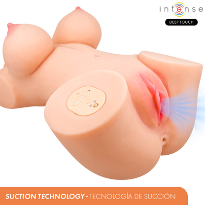 INTENSE DEEP TOUCH - VERO TORSO VAGINA CON EFFETTI DI ASPIRAZIONE, CALORE, VIBRAZIONE E VOCALE CON TELECOMANDO 5,5 KG - INTENSE BODIES & MASTURBATORS | Lingerie Harness Boutique