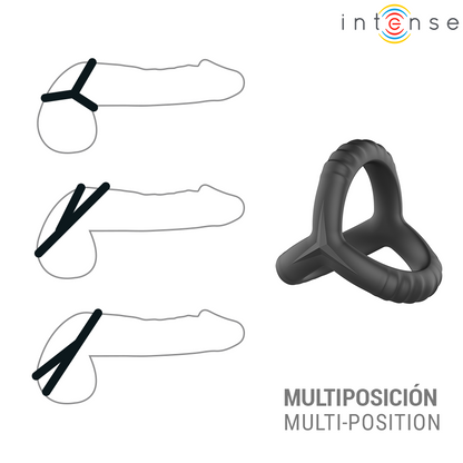 INTENSE - JOHN ANELLO PER PENE TRIPLO REGOLABILE MODELLO 4 - INTENSE FOR HIM | Lingerie Harness Boutique