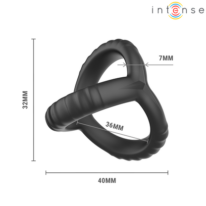 INTENSE - JOHN ANELLO PER PENE TRIPLO REGOLABILE MODELLO 4 - INTENSE FOR HIM | Lingerie Harness Boutique