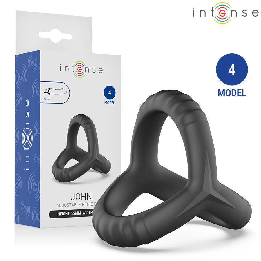 INTENSE - JOHN ANELLO PER PENE TRIPLO REGOLABILE MODELLO 4 - INTENSE FOR HIM | Lingerie Harness Boutique
