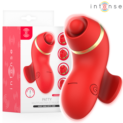 INTENSE - STIMOLATORE PATTY CON 4 TESTINE, ASPIRAZIONE, COLPIMENTO, SOLLETICO E LECCA - INTENSE FUN | Lingerie Harness Boutique