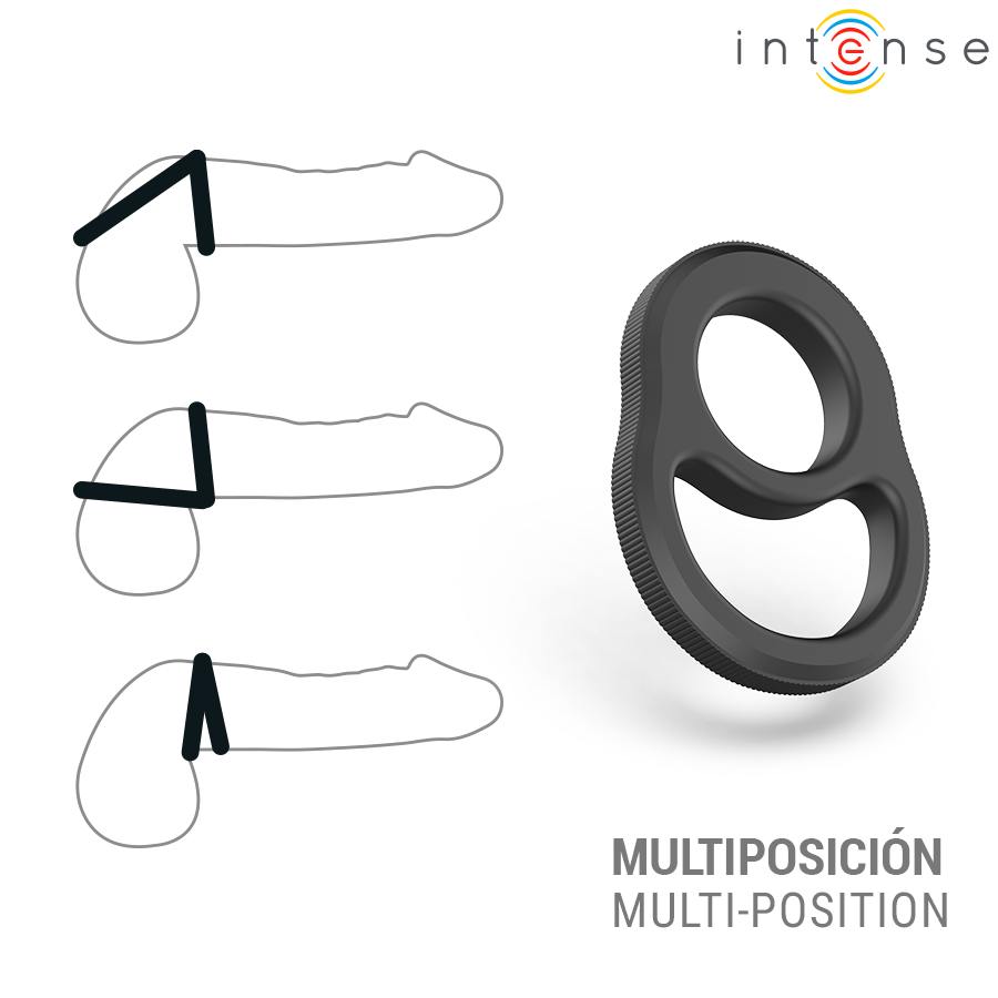 INTENSE - RICHARD DOPPIO ANELLO PER PENE MODELLO 1 - INTENSE FOR HIM | Lingerie Harness Boutique