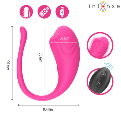 INTENSE - OLIVIA PINK UOVO VIBRANTE CON TELECOMANDO - INTENSE REMOTE CONTROL | Lingerie Harness Boutique