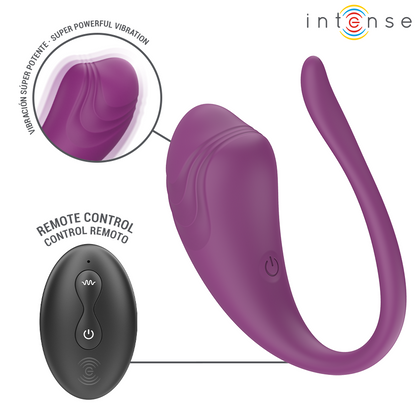INTENSE - OLIVIA PURPLE UOVO VIBRANTE CON TELECOMANDO - INTENSE REMOTE CONTROL | Lingerie Harness Boutique