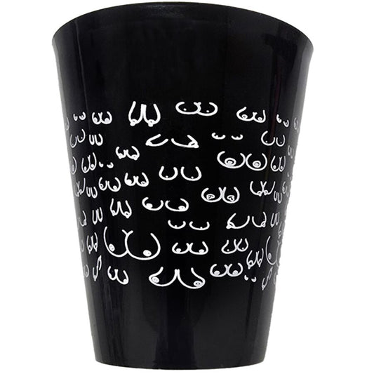 DIABLO PICANTE - TAZZA NERA 500 ML CON SENO BIANCO - DIABLO PICANTE | Lingerie Harness Boutique
