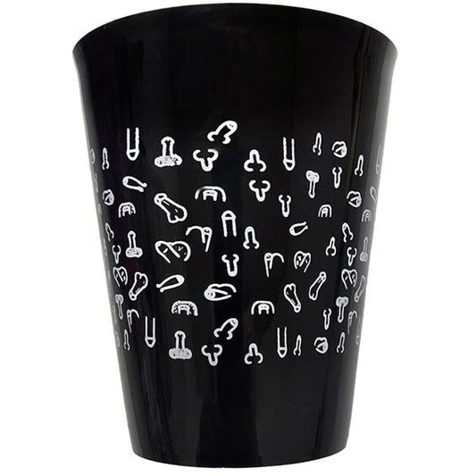 DIABLO PICANTE - TAZZA NERA 500 ML CON PENI BIANCHI - DIABLO PICANTE | Lingerie Harness Boutique