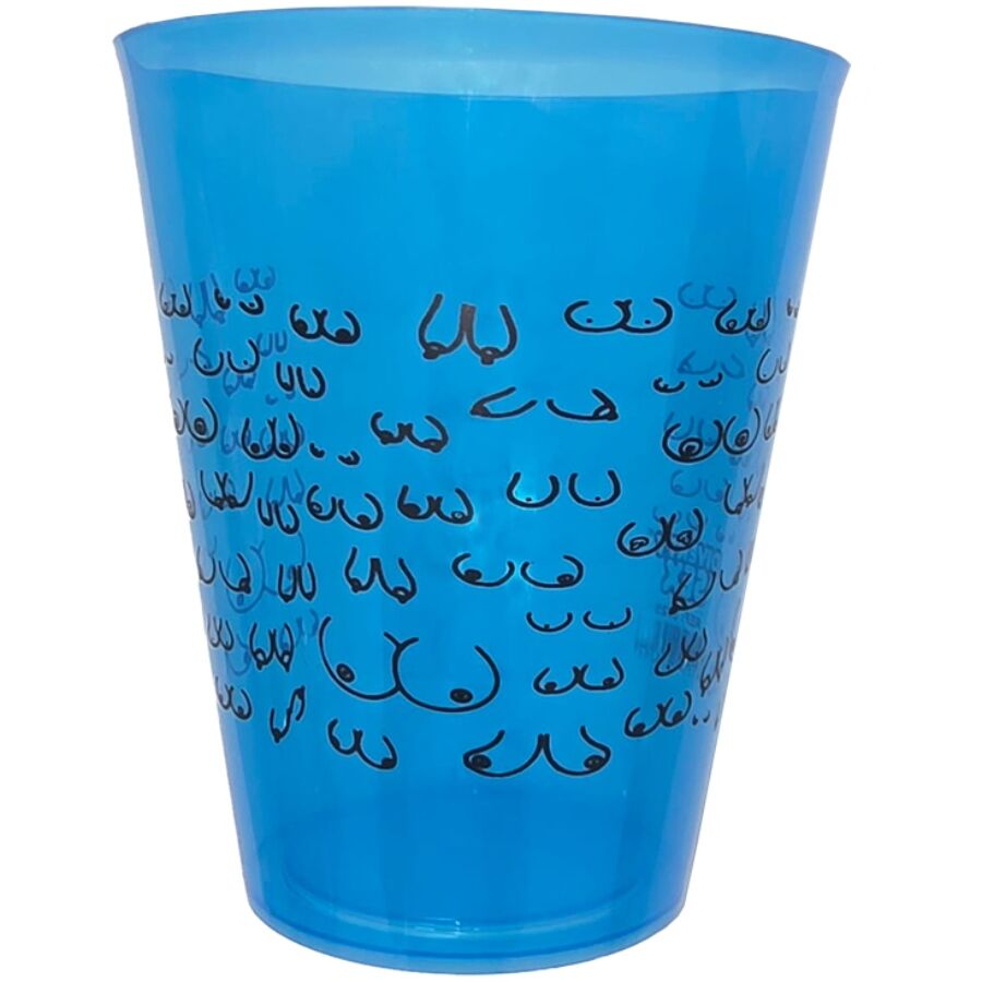 DIABLO PICANTE - TAZZA BLU 500 ML CON TETTONE NERO - DIABLO PICANTE | Lingerie Harness Boutique