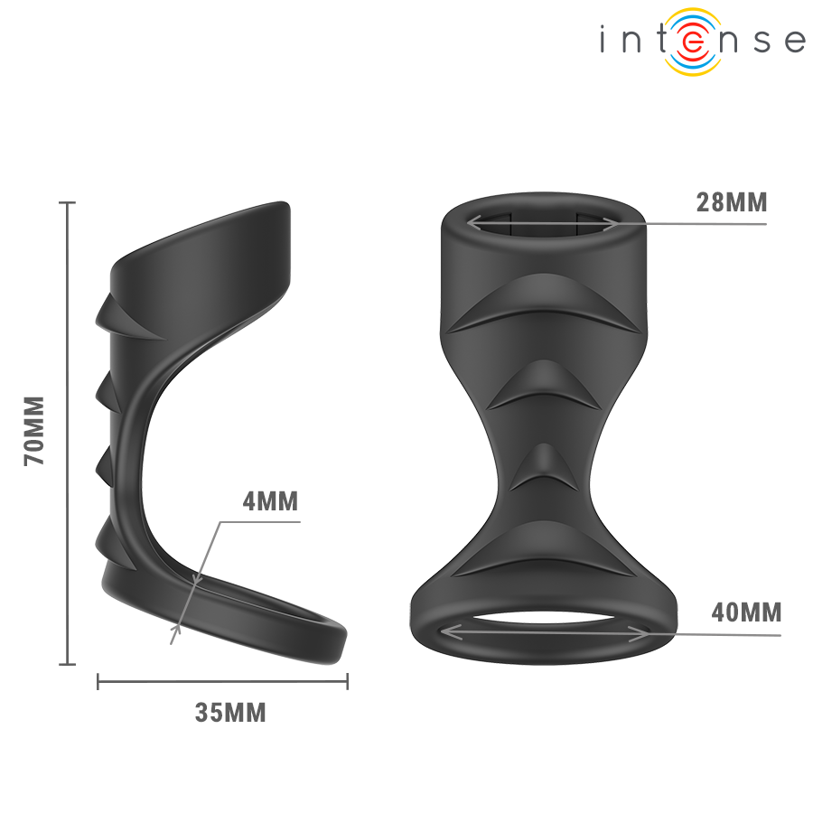INTENSE - RORY ANELLO PER PENE REGOLABILE MODELLO 5 - INTENSE FOR HIM | Lingerie Harness Boutique