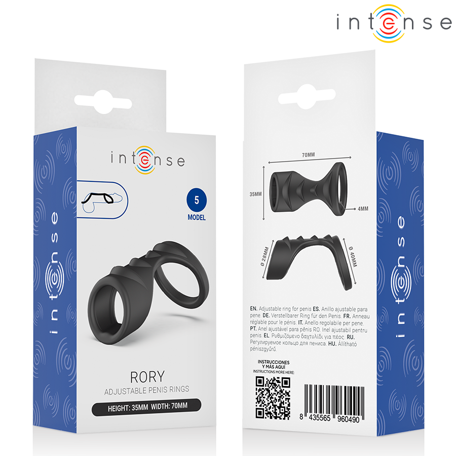 INTENSE - RORY ANELLO PER PENE REGOLABILE MODELLO 5 - INTENSE FOR HIM | Lingerie Harness Boutique