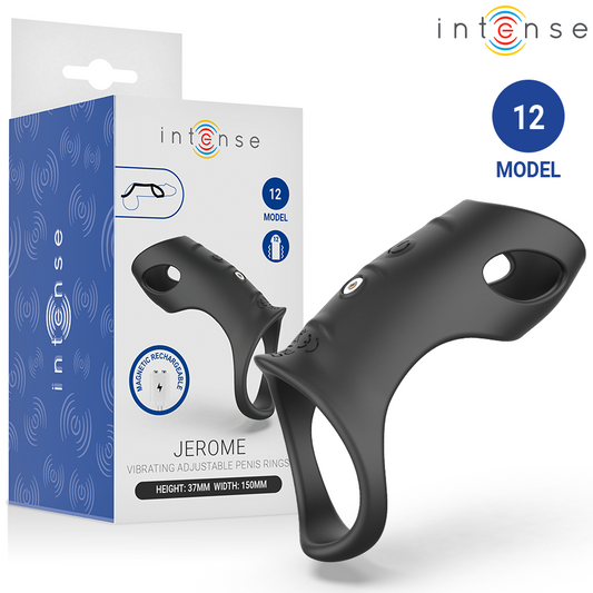 INTENSE - JEROME ANELLO PER PENE VIBRANTE REGOLABILE MODELLO 12 - INTENSE FOR HIM | Lingerie Harness Boutique