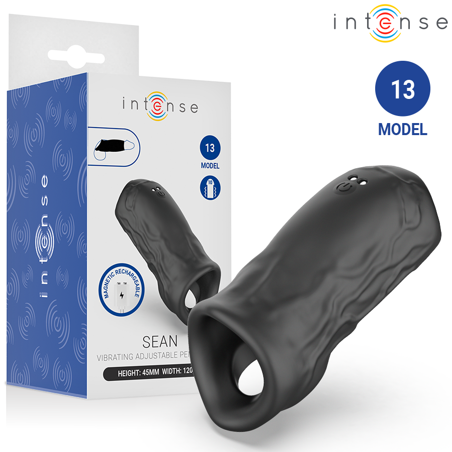 INTENSE - SEAN ANELLO PER PENE VIBRANTE REGOLABILE MODELLO 13 - INTENSE FOR HIM | Lingerie Harness Boutique