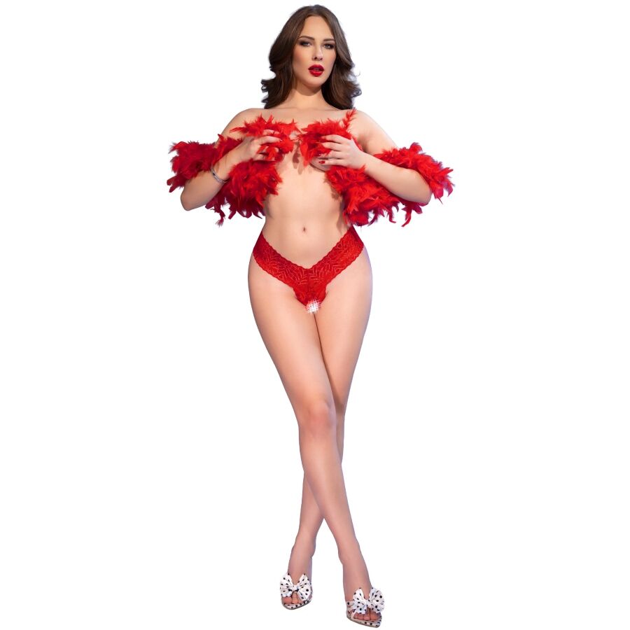 CHILIROSE - CR 4885 PERIZOMA NERO CON APERTURA AL CAVALLO M - CHILIROSE PANTIES & THONGS | Lingerie Harness Boutique